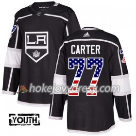 Pánské Hokejový Dres Los Angeles Kings Jeff Carter 77 2017-2018 USA Flag Fashion Černá Adidas Authentic